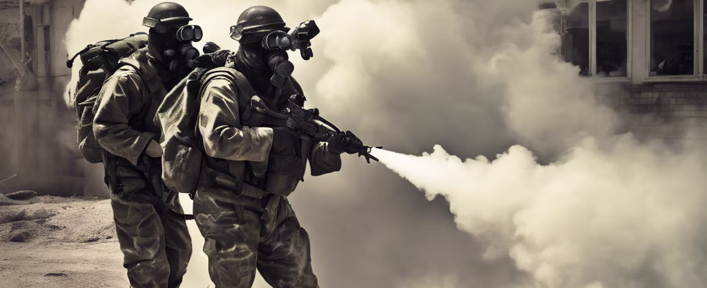 Chemical warfare hazard simulation scenario